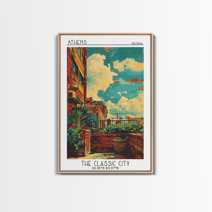 Athens Travel Poster, Framed Canvas Print, City Travel Poster, Travel Wall Decor, Gallery Wall Set, Travel Prints, Modern Wall Decor