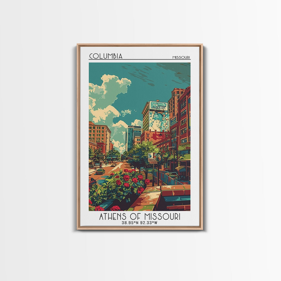 Columbia Travel Poster, Canvas Print, Travel Wall Art, City Wall Art, Travel Prints, City Travel Poster, Art Print, Gallery Wall Set