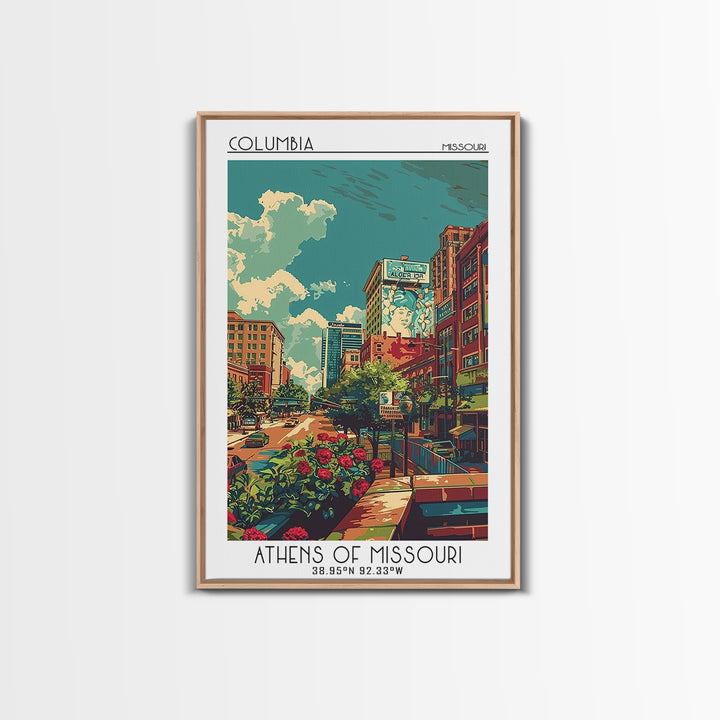 Columbia Travel Poster, Canvas Print, Travel Wall Art, City Wall Art, Travel Prints, City Travel Poster, Art Print, Gallery Wall Set