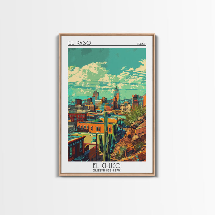 El Paso Travel Poster, Canvas Print, City Art Print, Travel Wall Art, Poster Print, Travel Wall Decor, Poster Art, Colorful Wall Art
