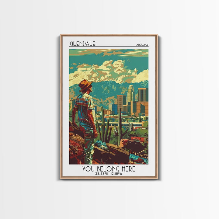 Glendale Travel Poster, Canvas Print, Vintage Travel Print, City Wall Art, Retro Travel Print, Vintage City Poster, Travel Art Print