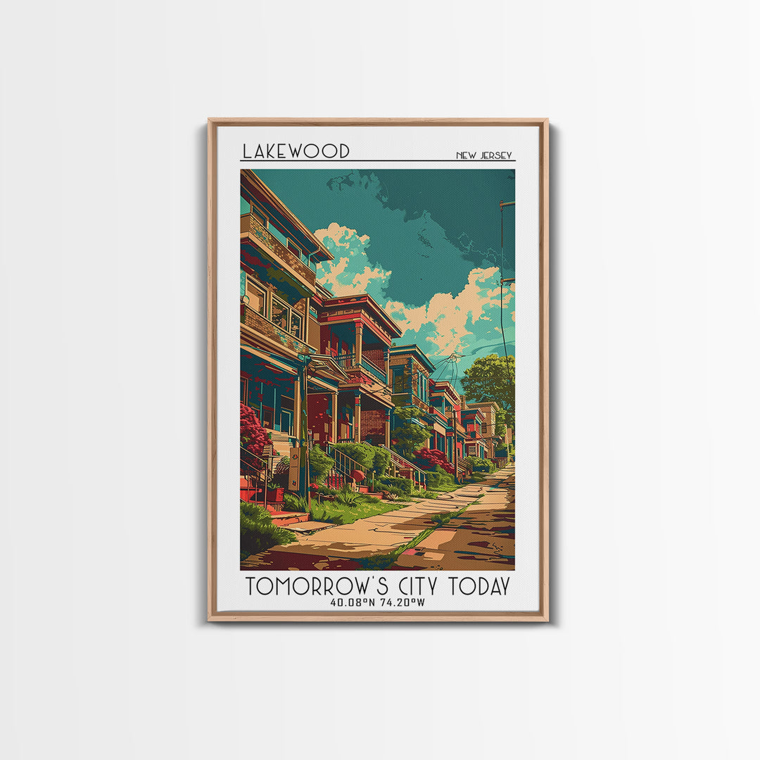 Lakewood New Jersey Travel Poster, Canvas Print, Travel Art Print, Modern Wall Decor, Travel Print, Travel Prints, Minimalist Poster