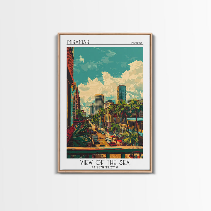 Miramar Travel Poster, Canvas Print, City Travel Poster, Travel Wall Art, Vintage Poster, Fine Art Print, Poster Art, Vintage Travel