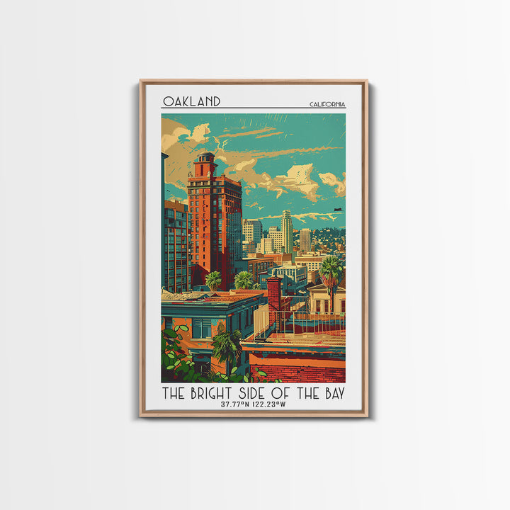 Oakland Travel Poster, Canvas Print, City Travel Poster, Travel Wall Art, Vintage Travel Art, Minimalist Poster, Retro Travel Poster