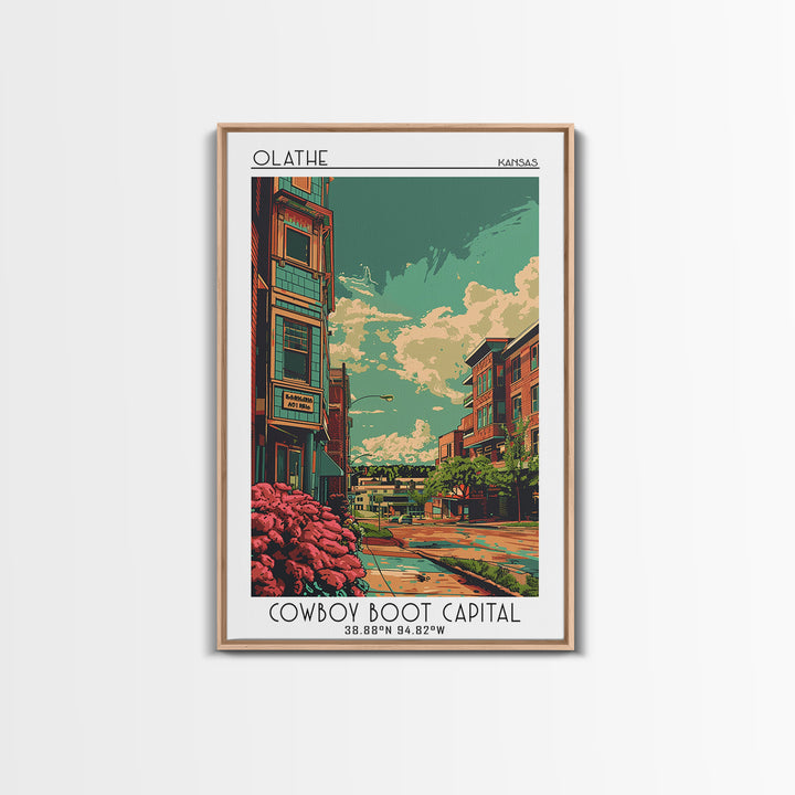 Olathe Travel Poster, Canvas Print, City Travel Poster, Travel Wall Art, Modern Wall Decor, Retro Travel Print, Living Room Wall Art