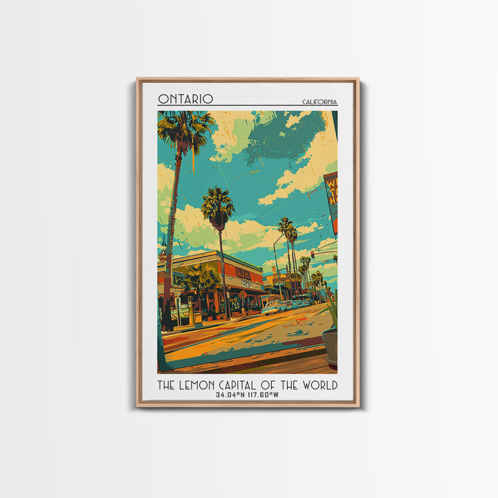 Ontario Travel Poster, Canvas Print, City Travel Poster, Travel Wall Art, Fine Art Print, Living Room Wall Art, Watercolor Cityscape