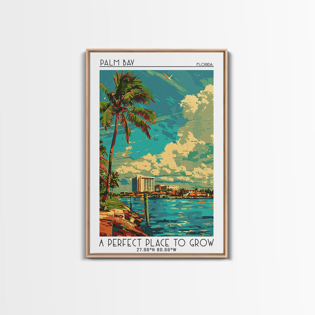 Palm Bay Travel Poster, Canvas Print, City Art Print, Travel Wall Art, Modern Wall Decor, Travel Art Print, City Wall Art, Art Print