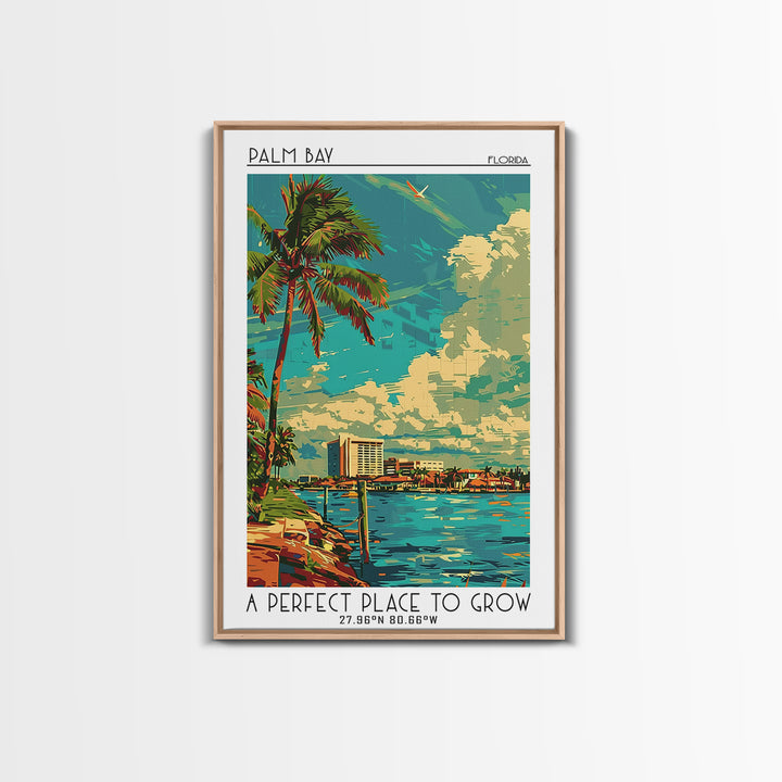 Palm Bay Travel Poster, Canvas Print, City Art Print, Travel Wall Art, Modern Wall Decor, Travel Art Print, City Wall Art, Art Print