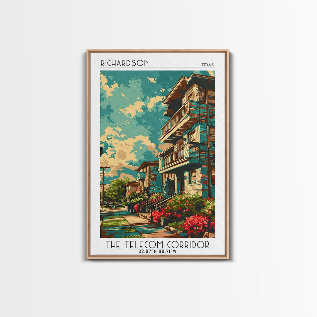 Richardson Travel Poster, Framed Canvas Print, Travel Prints, Landscape Art, Home Office Decor, Poster Art, Poster Print, Home Decor