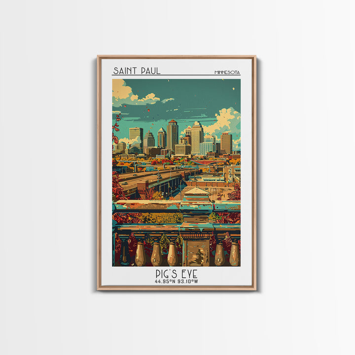 Saint Paul Travel Poster, Canvas Print, Vintage Travel Print, City Wall Art, Living Room Wall Art, Retro Travel Poster, Poster Print