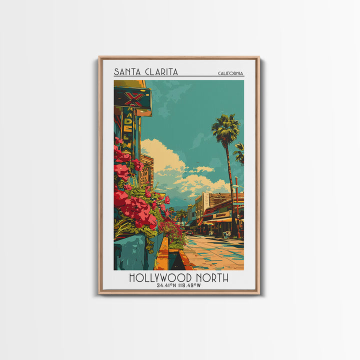 Santa Clarita Travel Poster, Framed Canvas Print, City Travel Poster, Vintage City Poster, Vintage Poster, Wall Art, Wanderlust Gift