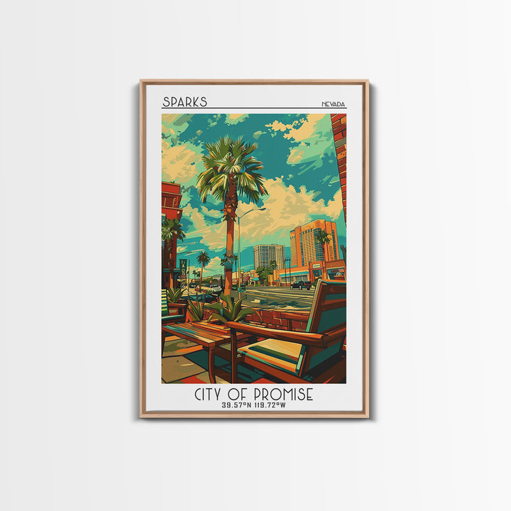 Sparks Travel Poster, Framed Canvas Print, City Travel Poster, Travel Wall Art, Travel Print, City Art Print, Wall Art, Poster Print