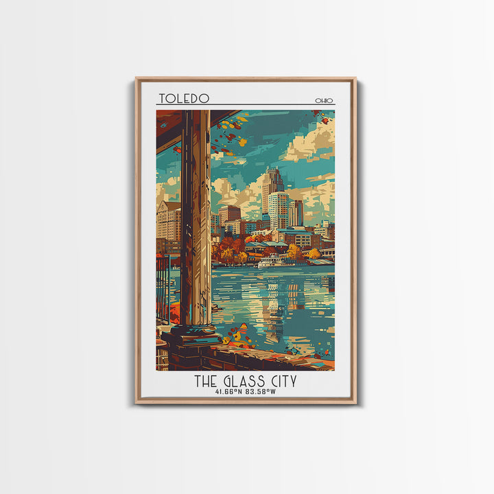 Toledo Travel Poster, Canvas Print, Travel Prints, Landscape Art, Living Room Wall Art, Vintage Travel Art, Wall Art, Vintage Travel