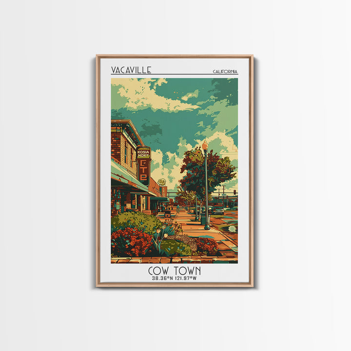 Vacaville Travel Poster, Canvas Print, City Art Print, Travel Wall Art, Travel Posters, Art Print, Retro Wall Art, Home Office Decor