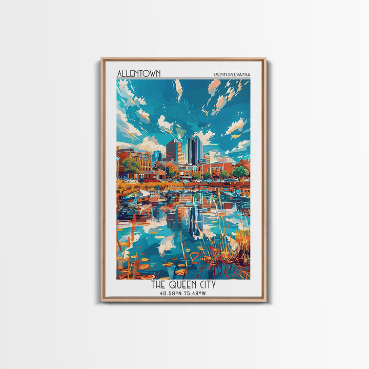 Allen Travel Poster, Canvas Print, Retro Wall Art, Travel Print, Travel Wall Decor, Retro Travel Poster, Colorful Wall Art, Wall Art