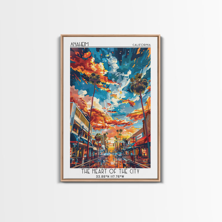 Anaheim Travel Poster, Canvas Print, Travel Wall Art, City Wall Art, Art Print, Living Room Wall Art, Poster Print, Gallery Wall Set