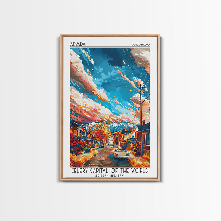 Arvada Travel Poster, Canvas Print, Travel Wall Art, City Wall Art, Vintage City Poster, Retro Travel Print, Poster Print, Art Print