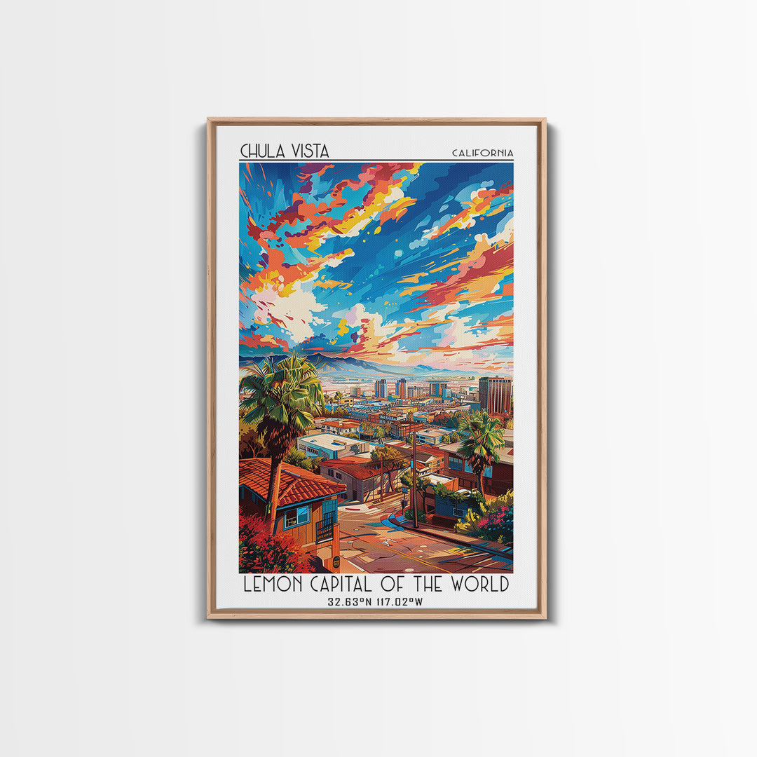 Chula Vista Travel Poster, Canvas Print, Poster Print, Travel Wall Art, Travel Decor, Retro Travel Print, Wall Art, Gallery Wall Set