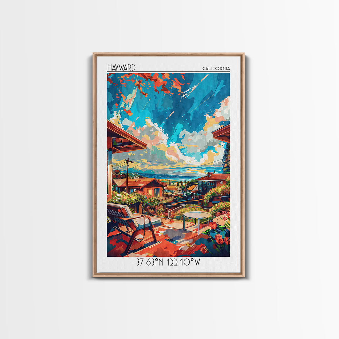 Hayward Travel Poster, Canvas Print, Retro Wall Art, Travel Print, Vintage Posters, City Wall Art, Travel Prints, City Travel Poster