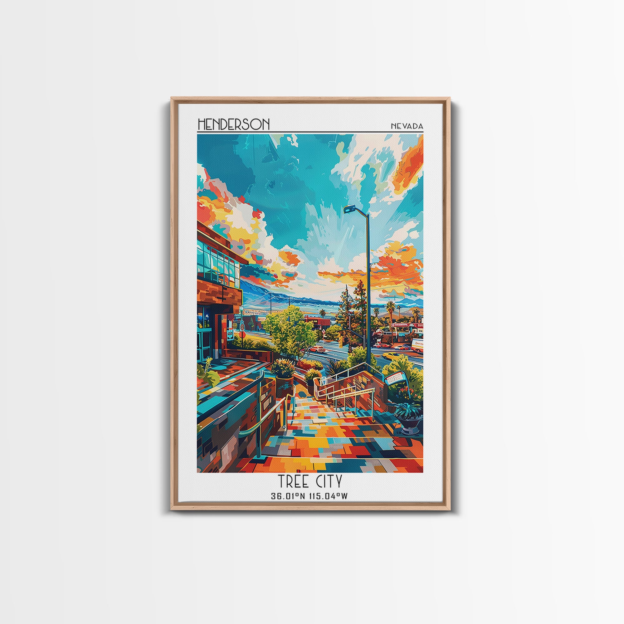 Henderson Travel Poster, Canvas Print, City Art Print, Travel Wall
