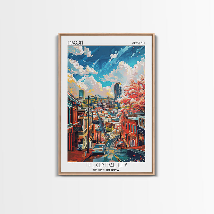 Macon Travel Poster, Canvas Print, Travel Wall Decor, Minimalist Poster, Poster Print, Travel Prints, Travel Art Print, Travel Decor