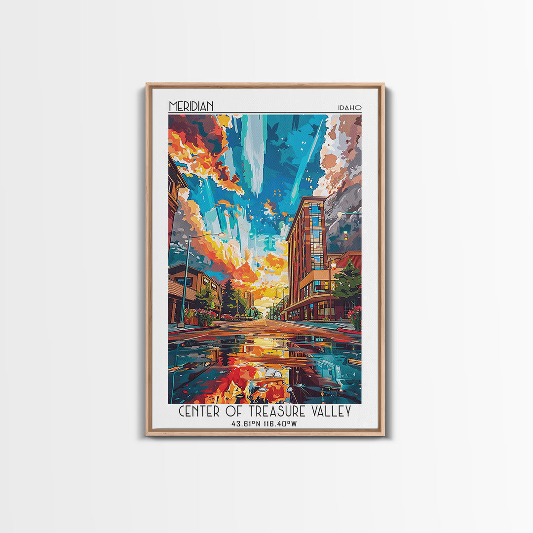 Meridian Travel Poster, Canvas Print, Poster Print, Travel Wall Art, Wanderlust Gift, Retro Wall Art, Travel Prints, Vintage Posters