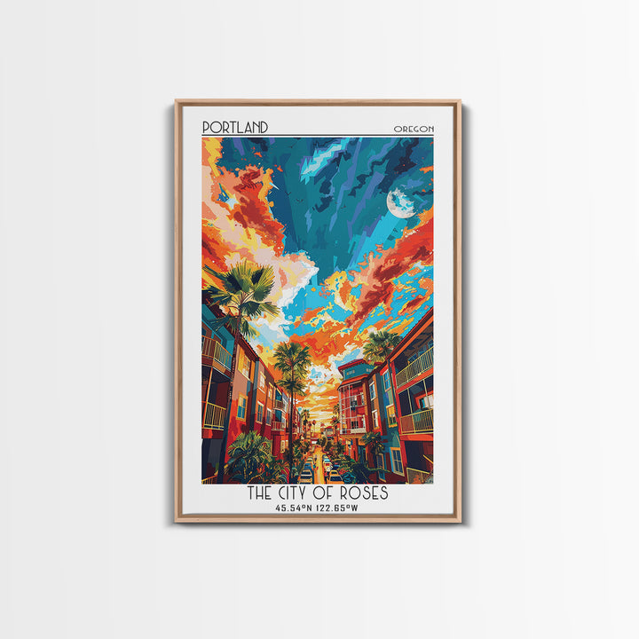 Port St Lucie Travel Poster, Framed Canvas Print, City Art Print, Travel Wall Art, City Wall Art, Travel Posters, City Travel Poster