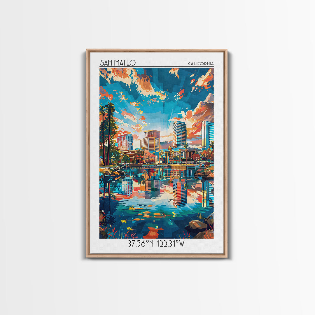 San Jose Travel Poster, Framed Canvas Print, Travel Wall Art, City Wall Art, Living Room Wall Art, Vintage Posters, Gallery Wall Set