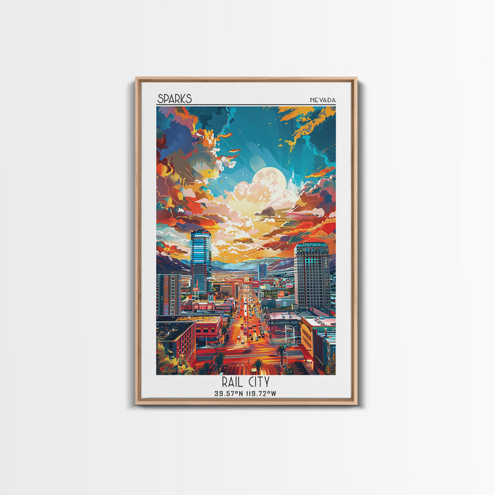 Sparks Travel Poster, Canvas Print, Poster Print, Travel Wall Art, City Illustration, Gallery Wall Set, Retro Wall Art, Travel Decor