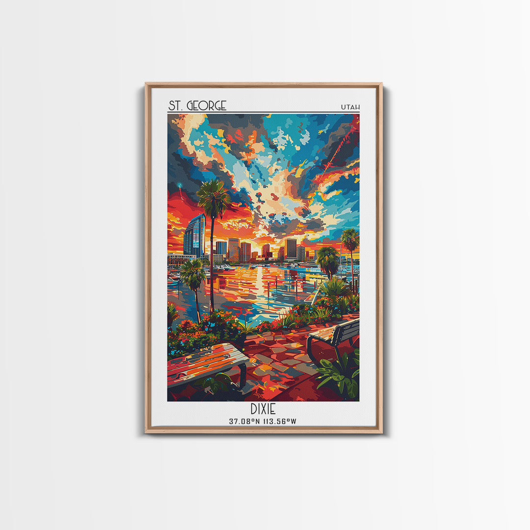 St Petersburg Travel Poster, Framed Canvas Print, Retro Wall Art, Travel Print, Vintage Posters, Vintage City Poster, Vintage Travel