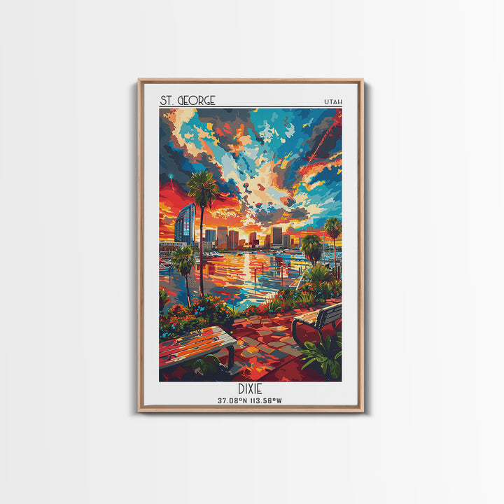 St Petersburg Travel Poster, Framed Canvas Print, Retro Wall Art, Travel Print, Vintage Posters, Vintage City Poster, Vintage Travel