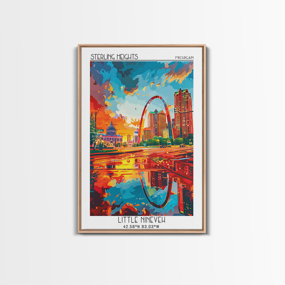 St Louis Travel Poster, Framed Canvas Print, City Travel Poster, Travel Wall Decor, Fine Art Print, Minimalist Poster, Landscape Art