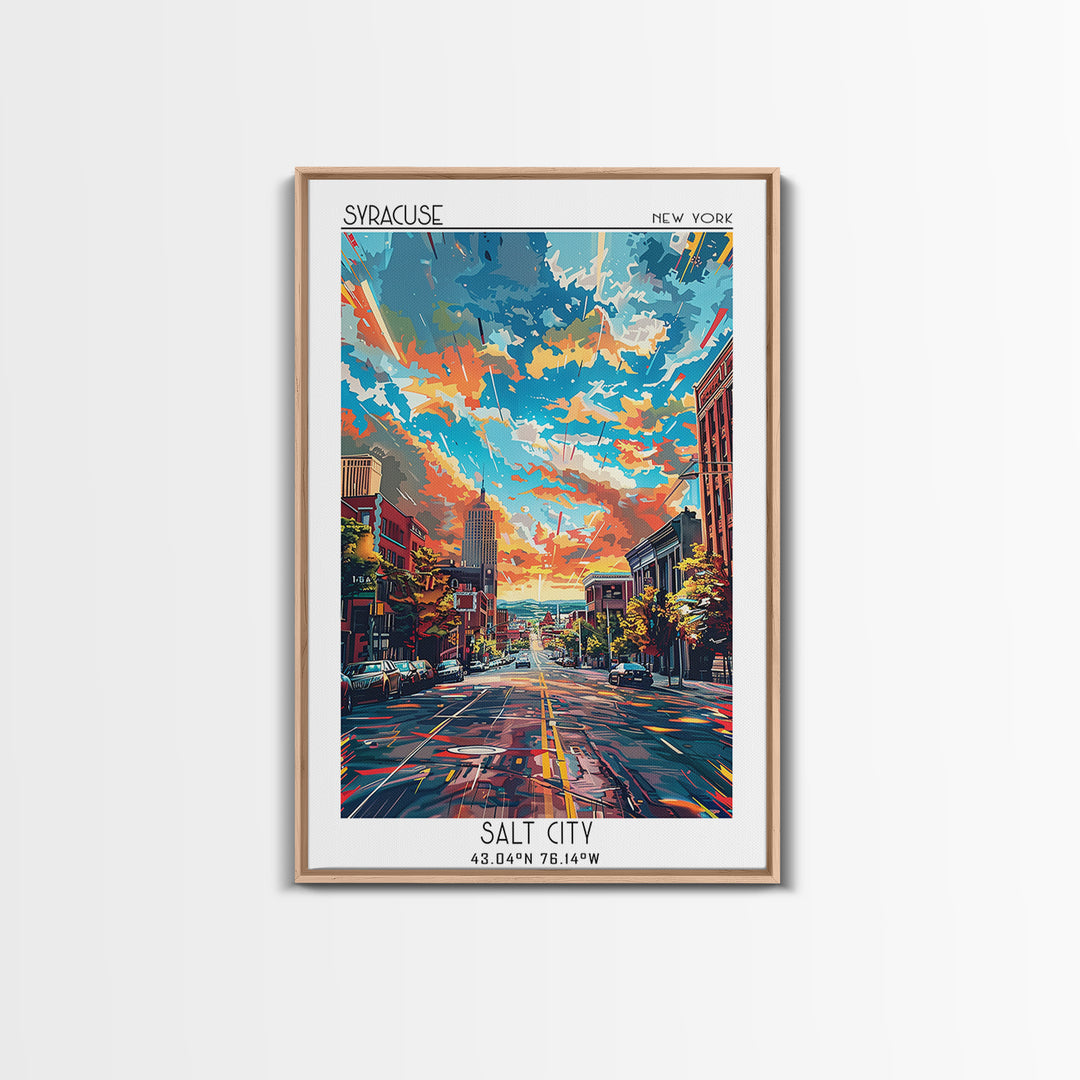 Syracuse Travel Poster, Canvas Print, City Travel Poster, Vintage City Poster, Vintage Travel Print, Poster Print, City Illustration