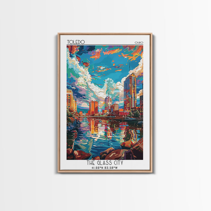 Toledo Travel Poster, Canvas Print, Travel Art Print, Modern Wall Decor, Home Decor, Poster Art, Mid Century Wall Art, Landscape Art