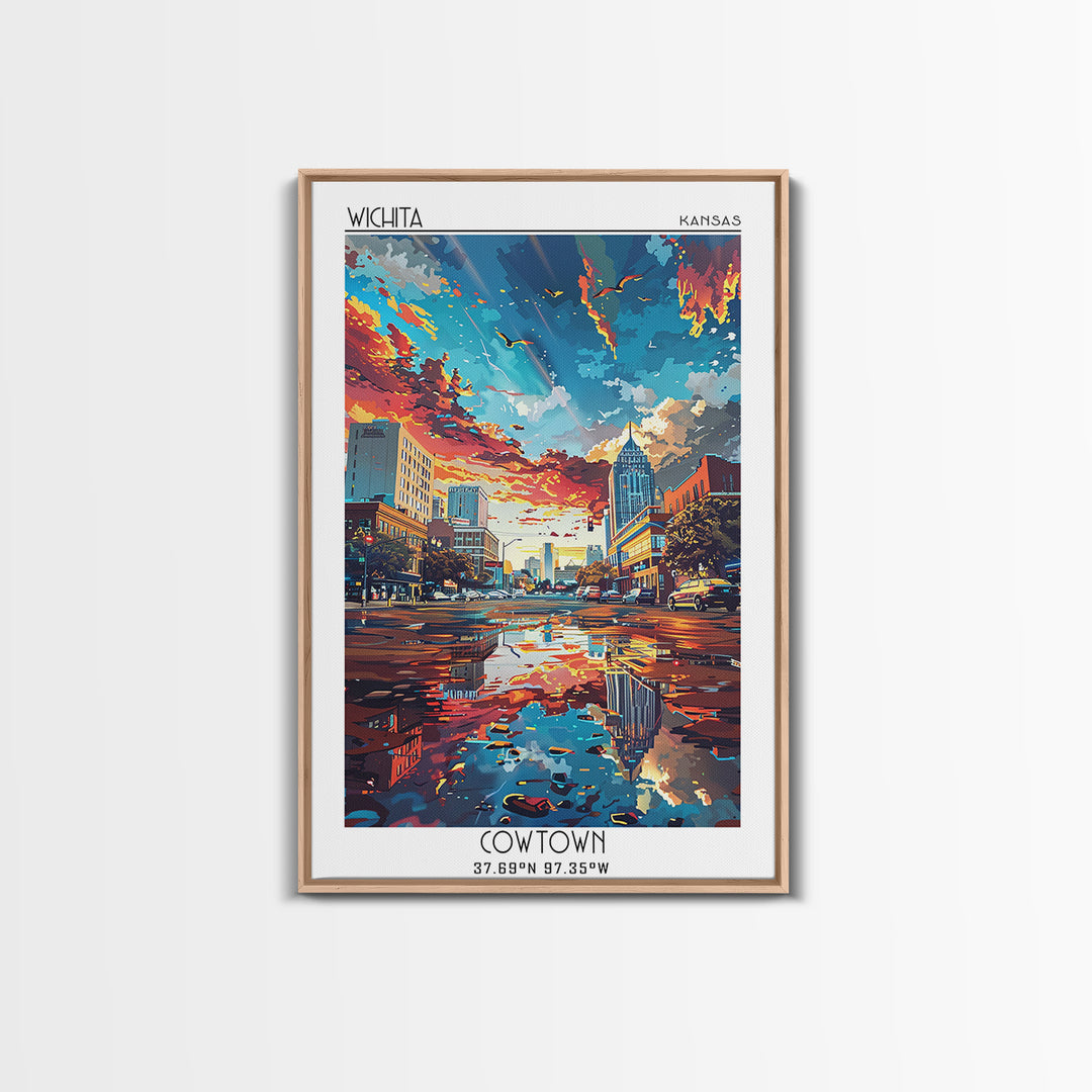 Wichita Falls Travel Poster, Canvas Print, Retro Travel Poster, City Wall Art, Vintage Travel Print, Wanderlust Gift, Vintage Poster