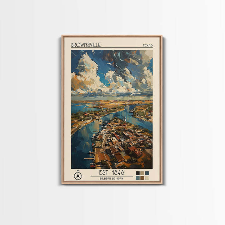 Brownsville Travel Poster, Canvas Print, Poster Print, Travel Wall Art, Minimalist Poster, Fine Art Print, City Art Print, Art Print