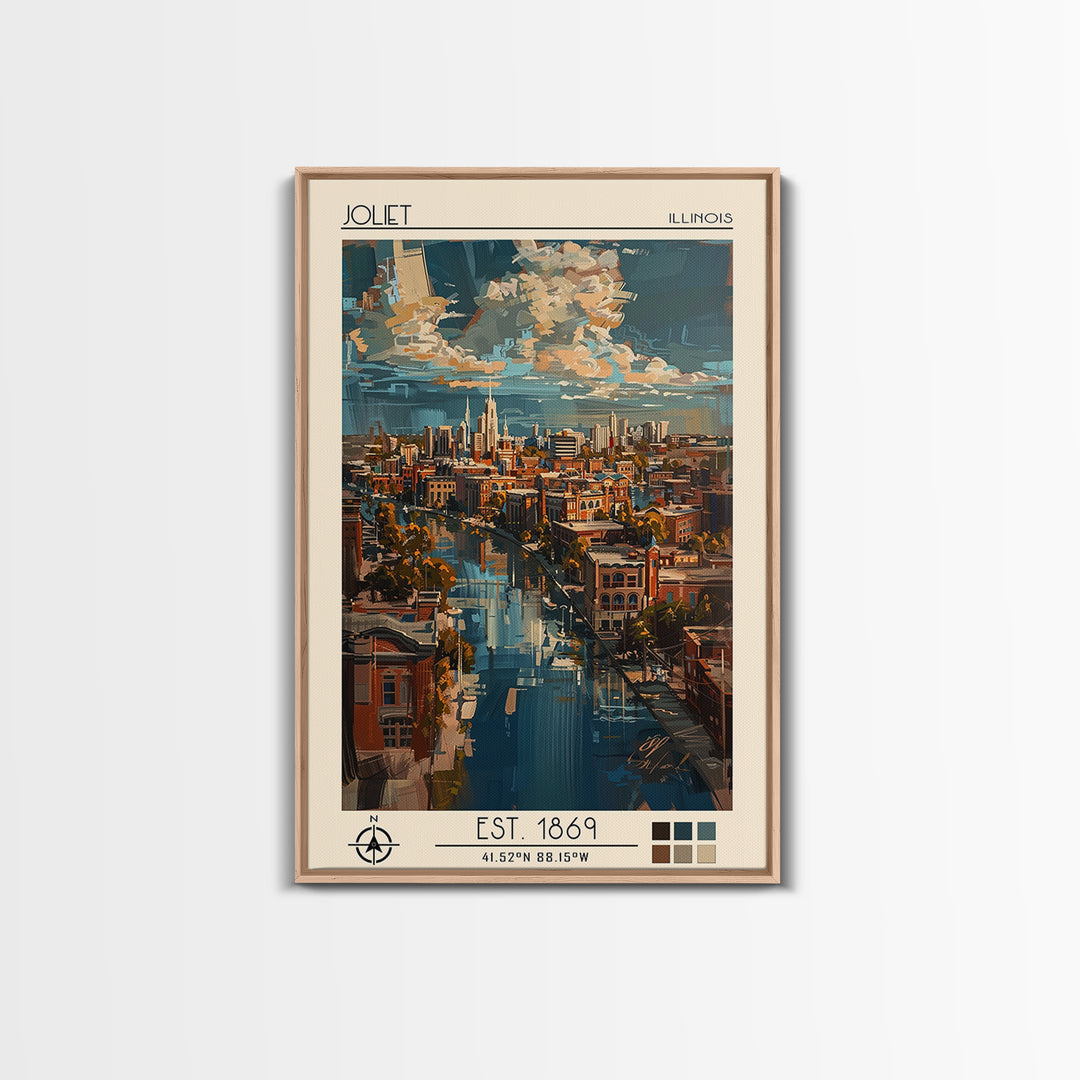 Joliet Travel Poster, Canvas Print, Poster Print, Travel Wall Art, Gallery Wall Set, Art Print, Vintage Travel Print, Travel Posters