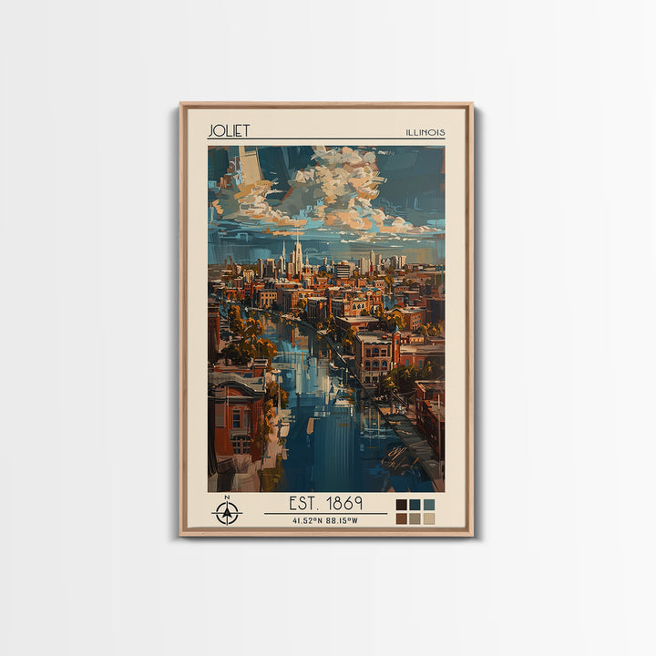 Joliet Travel Poster, Canvas Print, Poster Print, Travel Wall Art, Gallery Wall Set, Art Print, Vintage Travel Print, Travel Posters