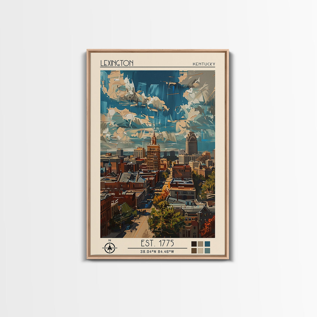 Lexington Travel Poster, Canvas Print, Travel Wall Decor, Minimalist Poster, Living Room Wall Art, Wanderlust Gift, Gallery Wall Set