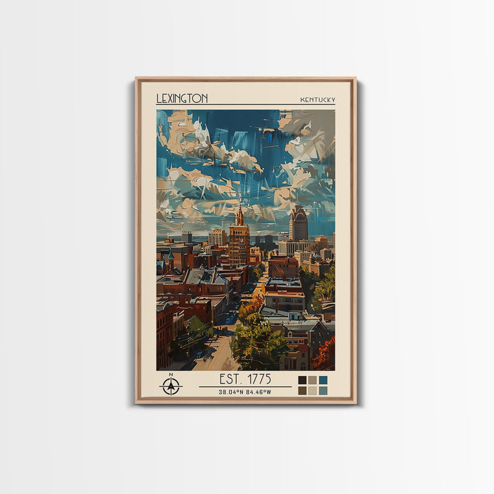 Lexington Travel Poster, Canvas Print, Travel Wall Decor, Minimalist Poster, Living Room Wall Art, Wanderlust Gift, Gallery Wall Set