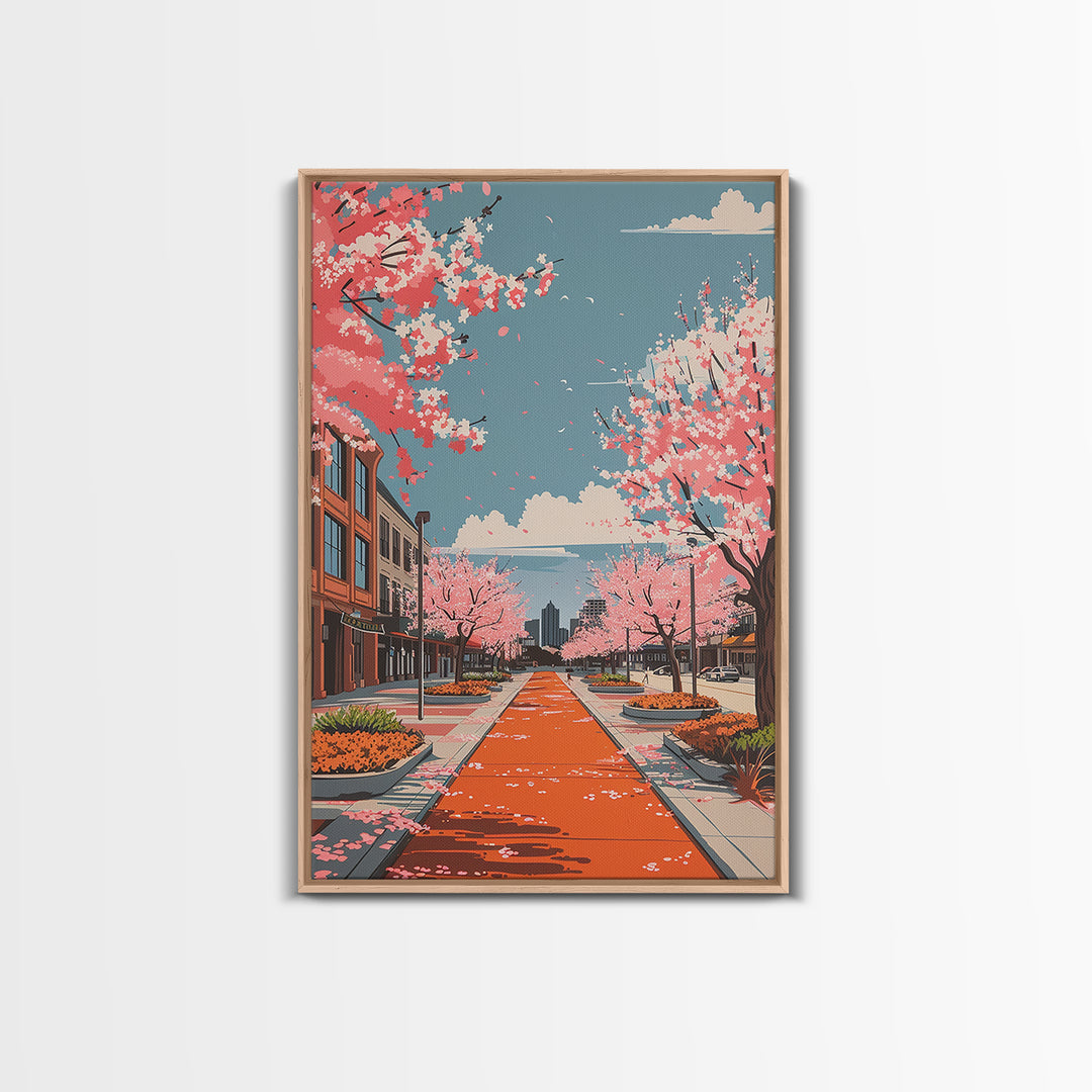 Allen Travel Poster, Canvas Print, City Travel Poster, Travel Wall Art, Landscape Art, Art Print, Travel Decor, Mid Century Wall Art