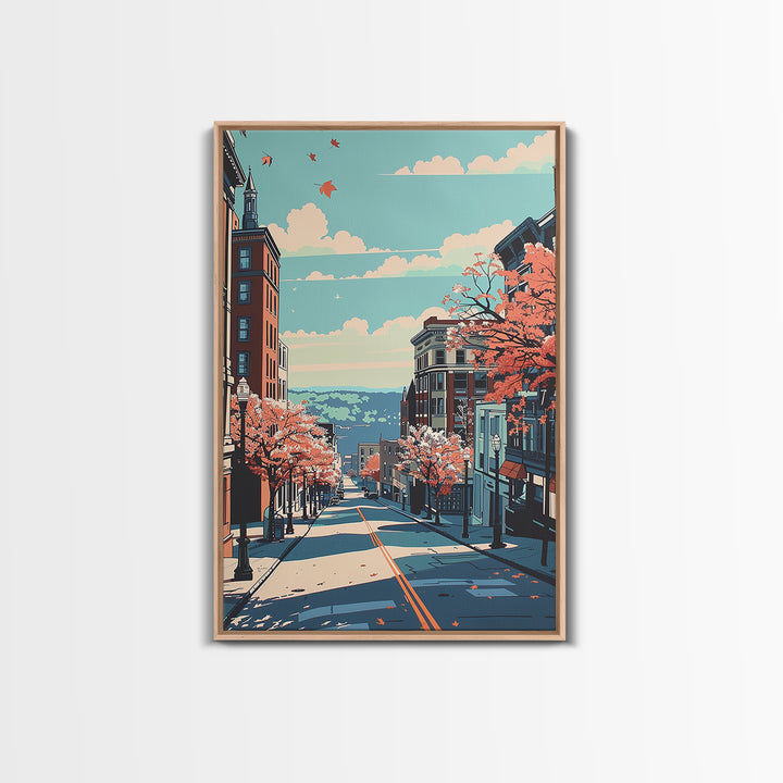 Allentown Travel Poster, Canvas Print, City Travel Poster, Vintage City Poster, Retro Travel Print, Vintage Travel, Gallery Wall Set