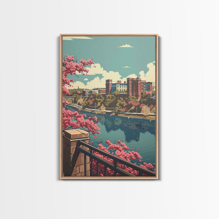 Augusta Travel Poster, Framed Canvas Print, Poster Print, Travel Wall Art, City Travel Poster, Modern Wall Decor, Retro Travel Print