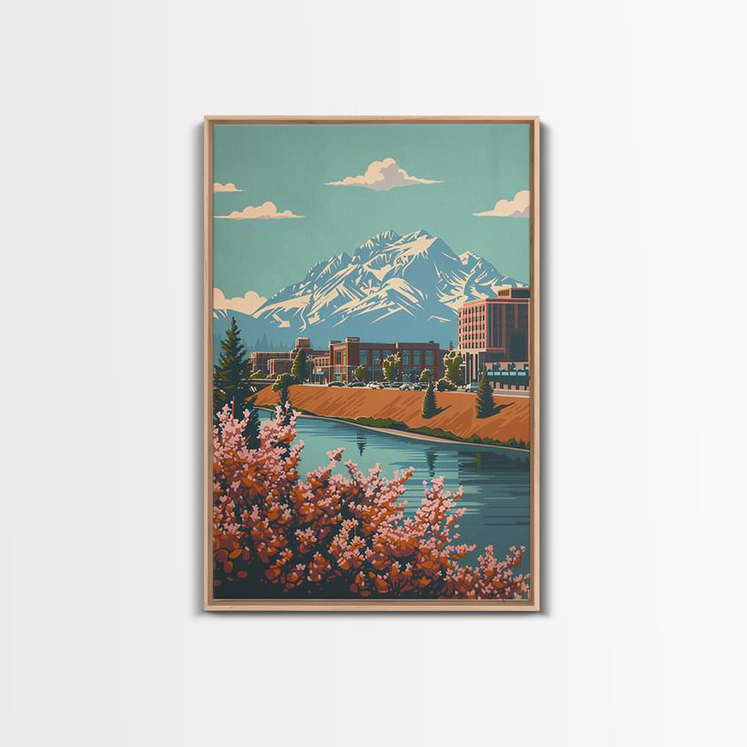 Aurora Travel Poster, Canvas Print, Poster Print, Travel Wall Art, Retro Travel Print, Minimalist Poster, Home Decor, Retro Wall Art