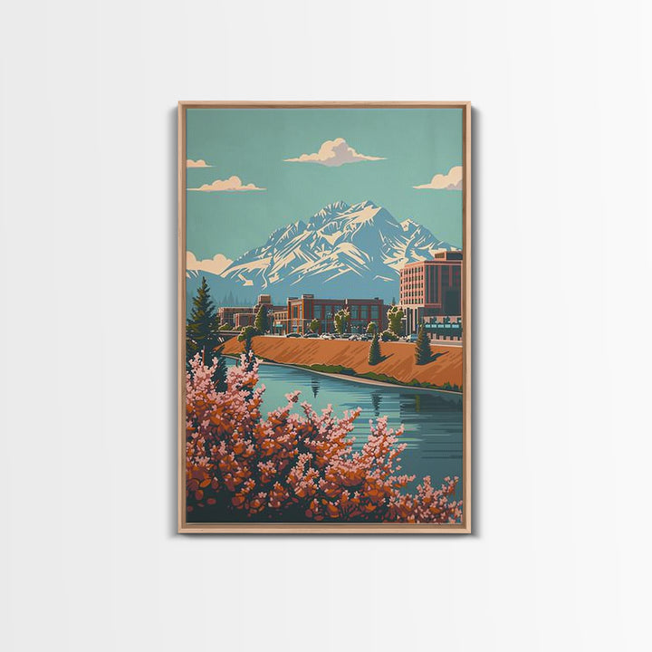 Aurora Travel Poster, Canvas Print, Poster Print, Travel Wall Art, Retro Travel Print, Minimalist Poster, Home Decor, Retro Wall Art