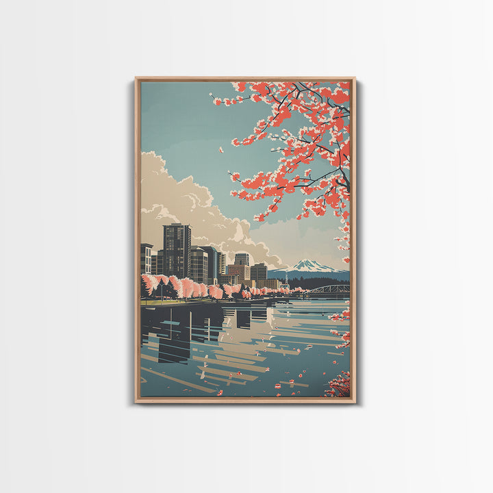 Bellevue Travel Poster, Canvas Print, Travel Wall Decor, Minimalist Poster, Wall Art, Poster Print, City Wall Art, City Illustration