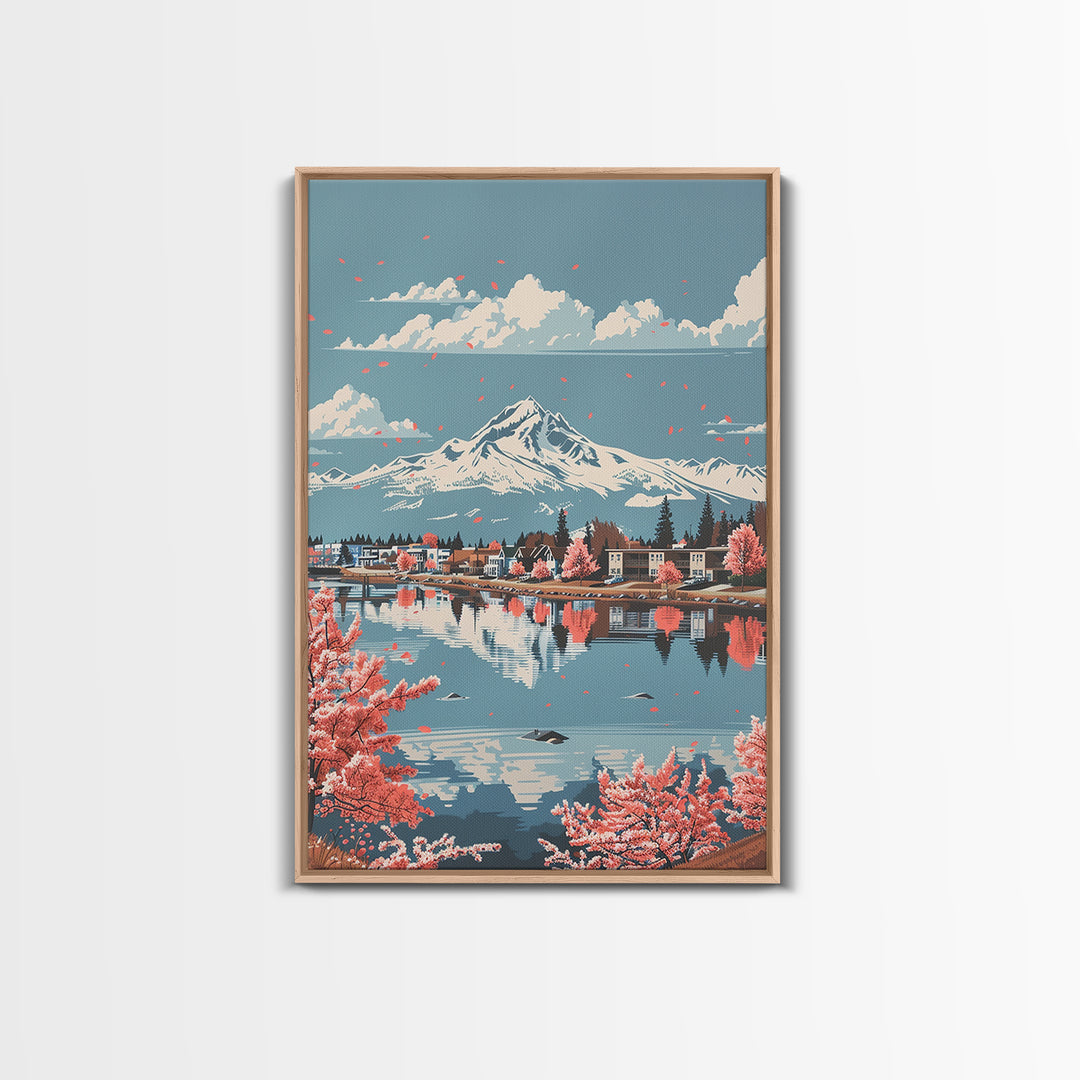 Bend Travel Poster, Framed Canvas Print, Travel Wall Art, City Wall Art, Vintage Posters, Vintage Travel, Travel Art Print, Wall Art