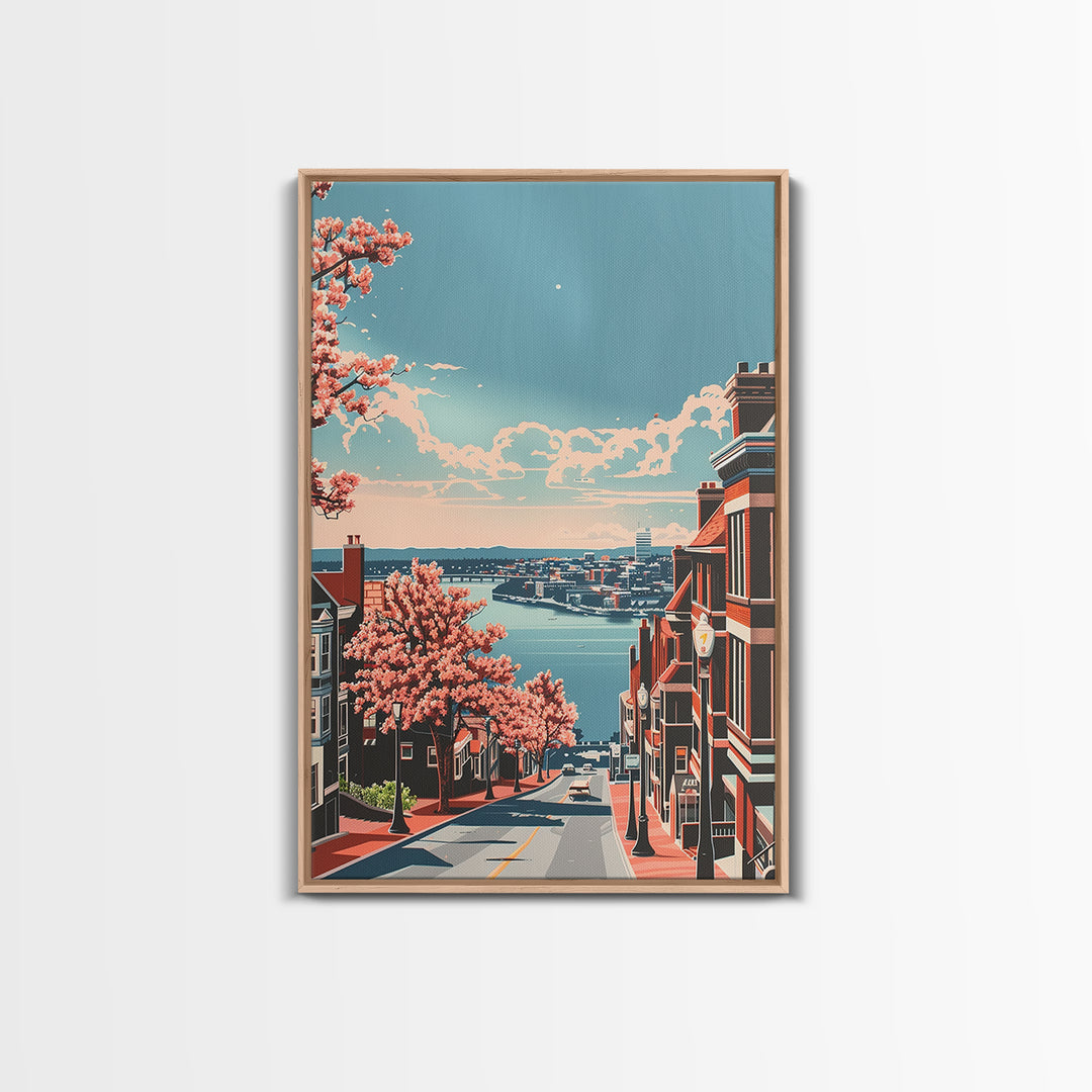 Cambridge Travel Poster, Canvas Print, Travel Wall Decor, Minimalist Poster, Modern Wall Decor, City Art Print, Living Room Wall Art