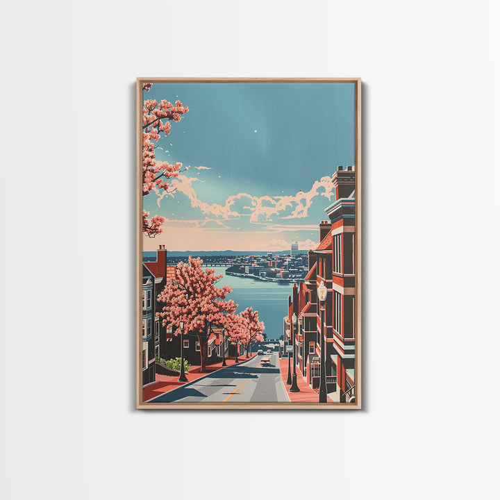 Cambridge Travel Poster, Canvas Print, Travel Wall Decor, Minimalist Poster, Modern Wall Decor, City Art Print, Living Room Wall Art