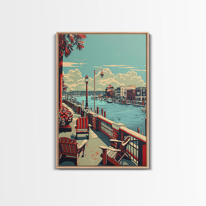 Chesapeake Travel Poster, Canvas Print, City Art Print, Travel Wall Art, Travel Prints, Colorful Wall Art, Poster Art, Landscape Art